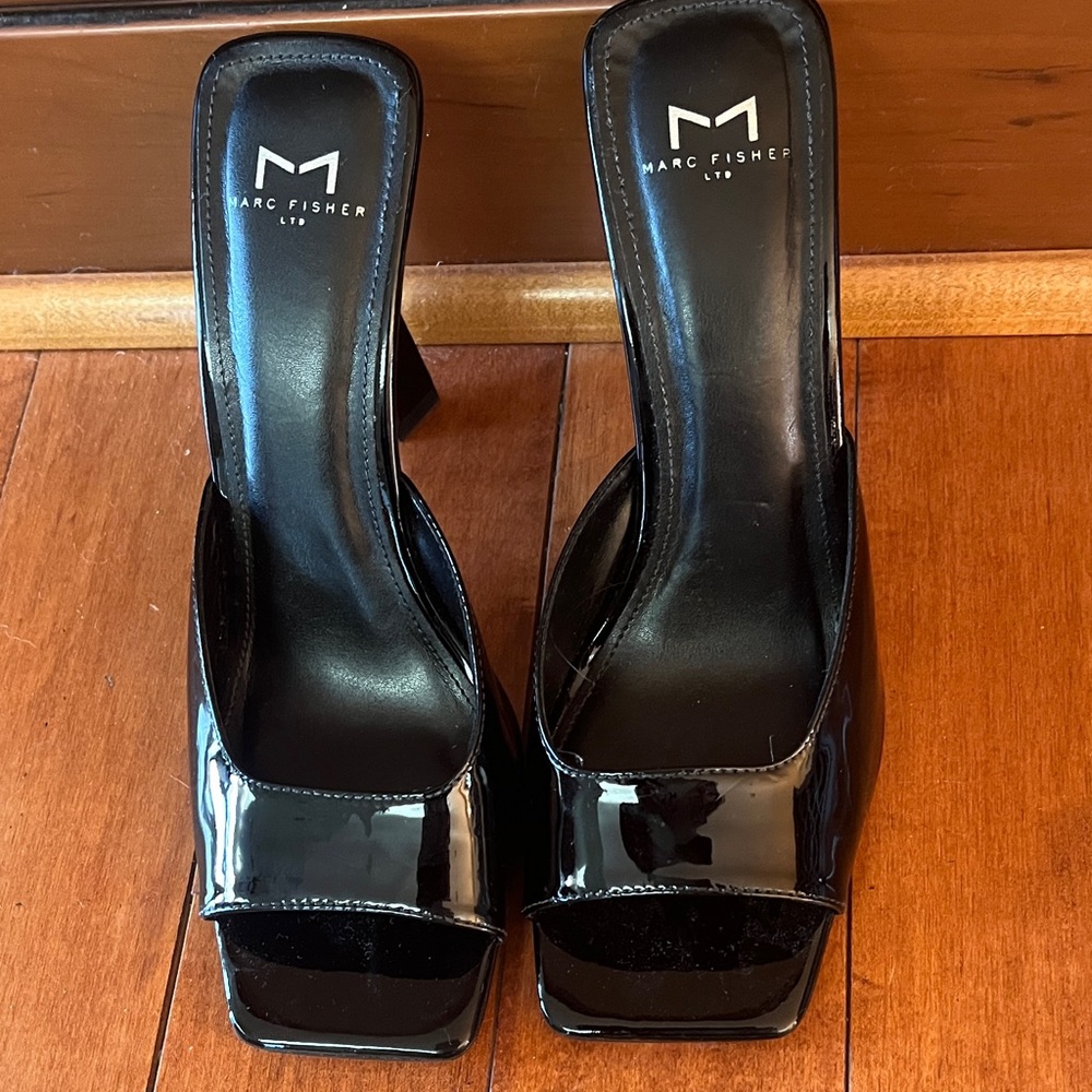 Marc Fisher Shiny Black Women's Heels